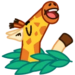 Giraffe Spotty @TgEmodziBot telegram emojis 👋