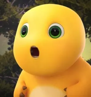 🎗 dinosaurier, cartoon, süß, gelb telegram sticker