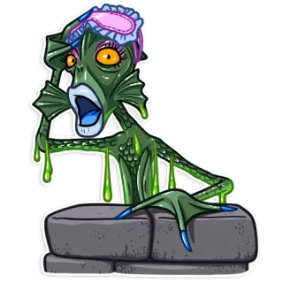 😳 существо, монстр, ужасы, сон, глаза telegram sticker
