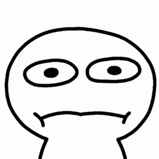 🙁 Cartoon, Gesicht, Simpel, Ausdruck, Traurig, Minimalistisch telegram sticker