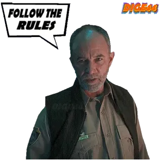 🧑‍✈️ Jim Hopper Stranger Things FOLLOW THE RULES regras, stranger things, jim hopper, hopper, série, anos 80, xerife telegram sticker