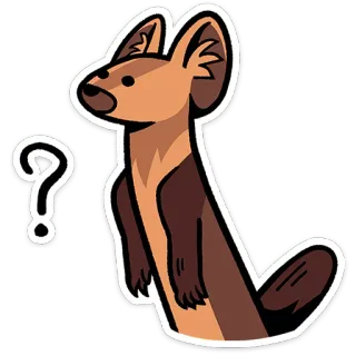 ⭐ ? animal, question, curious, dog, fox, sticker telegram sticker