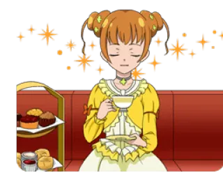☕ Anime, Chá, Fofo, Comida, Garota telegram sticker