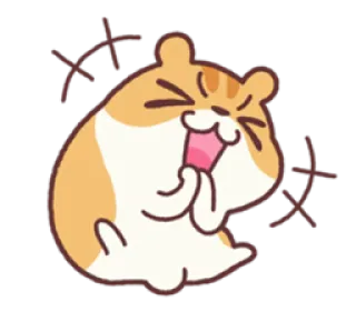😆 仓鼠, 卡通, 可爱, 开心, 动物, 卡哇伊 telegram sticker