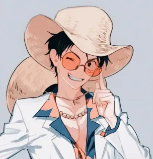 ❗️ Luffy One Piece Anime, Personage, Cartoon, Piraat, One Piece, Luffy telegram sticker
