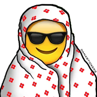 😎 Emoji, Zonnebril, Hoodie, Bloemen, Sticker telegram sticker