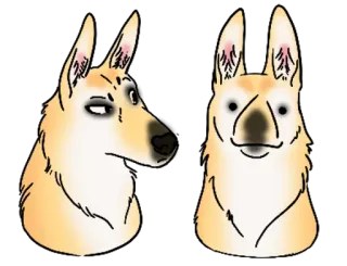 👥 anjing, meme, lucu, binatang, kartun, ilustrasi telegram sticker
