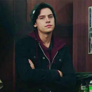 🍁 Jughead Jones Riverdale drama adolescente, série de TV, Jughead, Riverdale, adolescente, Cole Sprouse, personagem telegram sticker