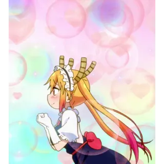 💕 Tohru Miss Kobayashi's Dragon Maid アニメ, ドラゴン, メイド, トール, 小林さんちのメイドラゴン telegram sticker
