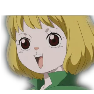 😃 Carrot One Piece Anime, Desenho animado, Personagem, Coelho, Fofo, Feliz, Sorrindo telegram sticker