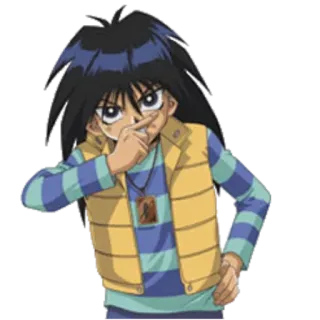 🤔 anime, character, cartoon, drawing, man, youth, boy telegram sticker
