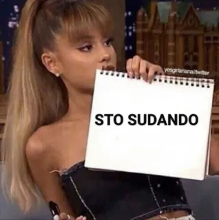 😂 STO SUDANDO Meme, Italiano, Sudando, Expresión, Divertido, Humor, Cultura pop whatsapp sticker