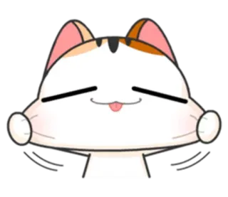 😝 gato, fofo, adesivo, animal, engraçado, expressão, desenho animado, brincalhão telegram sticker