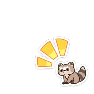 😒 rakun, kartun, lucu, binatang, stiker whatsapp sticker