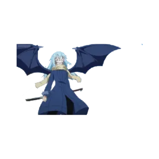 😈 Rimuru Tempest That Time I Got Reincarnated as a Slime Anime, Manga, Isekai, Slime, Señor demonio whatsapp sticker