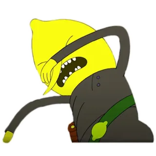 😴 Lemongrab Adventure Time cartoon, lemon, yellow, adventure time, tv show, lemongrab telegram sticker