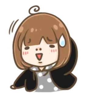 😅 hoạt hình, anime, mồ hôi, xấu hổ, dễ thương telegram sticker