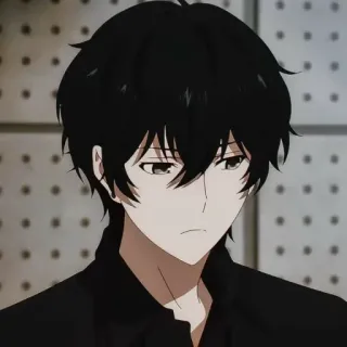🕳 Anime, Manga, Personaje, Ilustración, Arte, Retrato whatsapp sticker