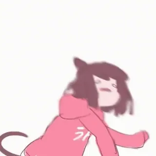 🤯 ラィ Anime, Cartoon, Catgirl, Japanisch, Hoodie, Süß, Kawaii whatsapp sticker