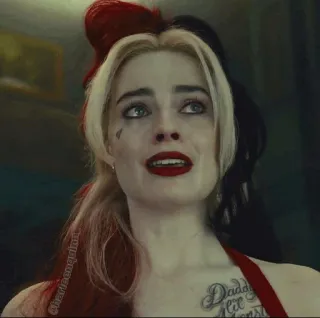 😢 Harley Quinn Daddy's lil monster harley quinn, dc comics, villain, comic character, movie character, tattoo telegram sticker