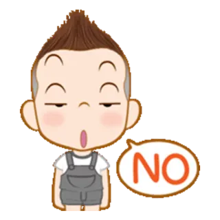 👎 NO Dibujo animado, No, Negativo, Rechazo, Desaprobación whatsapp sticker