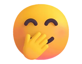 🤭 Emoji, Risata, Sorriso, Felice, Mano, Faccia, Emozione telegram sticker