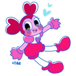 💘 Spinel Steven Universe kartun, merah muda, hati, karakter, animasi, ramah whatsapp sticker