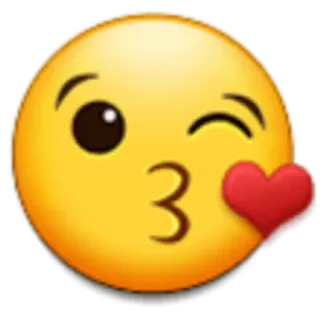 😘 emoji, kiss, heart, love, winking telegram sticker