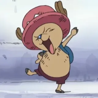 😂 Tony Tony Chopper One Piece Anime, One Piece, Tony Tony Chopper, Dibujos animados, Reno, Personaje telegram sticker