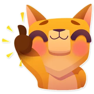 👍 猫, 動物, 中指, 漫画, 絵文字, ジェスチャー, 攻撃的 telegram sticker