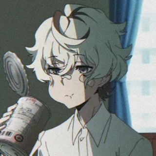 💈 anime, boy, sad, eating, can, lonely telegram sticker