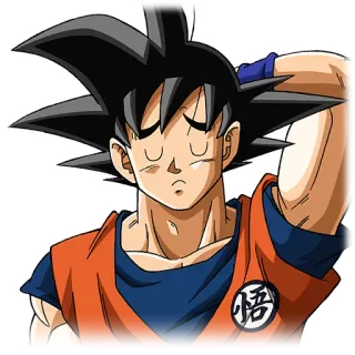😔 Goku Dragon Ball Аниме, Драгон Болл, Гоку, Мультфильм, Персонаж telegram sticker