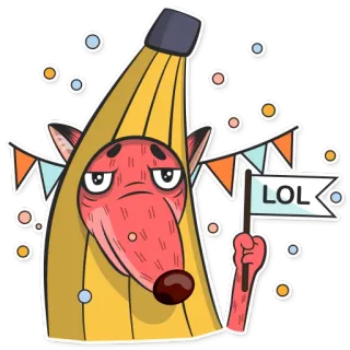 🙃 LOL LOL, Hund, Tier, Party, Feier telegram sticker