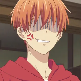 🐱 anime, angry, frustrated, cartoon, expression, face, red marks, irritated telegram sticker