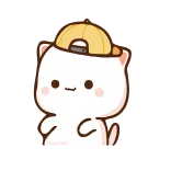 😉 mignon, chat, autocollant, dessin animé, animal whatsapp sticker