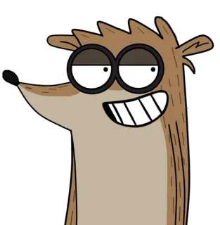 😁 Rigby Regular Show cartone animato, Rigby, Regular Show, procione, divertente, personaggio telegram sticker