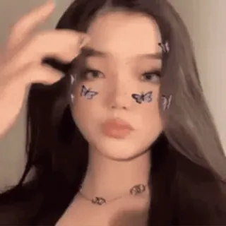 😂 소녀, 뷰티, 패션, 나비, 필터 telegram sticker