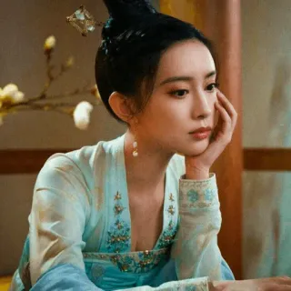 🍓 femme, tenue traditionnelle, asiatique, portrait telegram sticker