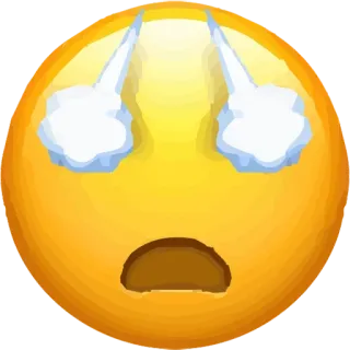 😤 Emoji, Schweiß, Erschöpft, Müde, Gestresst, Heiß whatsapp sticker