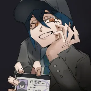 🔪 Shuichi Saihara Danganronpa 最原終一 อนิเมะ, มังงะ, Danganronpa, Shuichi Saihara, นักสืบ, ตัวละคร telegram sticker