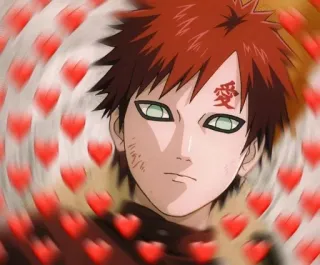 ❤️ Gaara Naruto 愛 gaara, naruto, anime, manga, love telegram sticker