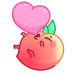 😘 coeur, amour, dessin animé, baiser, mignon, pêche telegram sticker