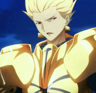 ✨ Gilgamesh Fate/stay night Anime, Postać, Zbroja, Złoto telegram sticker