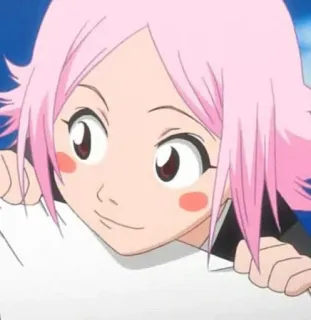 🍥 Yachiru Kusajishi Bleach Anime, Charakter, pinke Haare, Mädchen, Lächeln telegram sticker