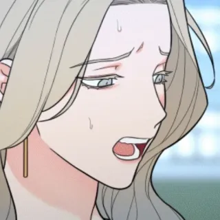 🖤 anime, personagem, mulher, preocupada whatsapp sticker