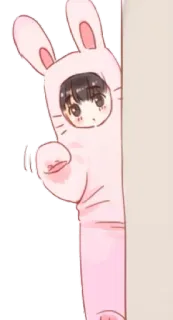 🤗 动漫, 卡通, 可爱, 兔子, 角色 telegram sticker