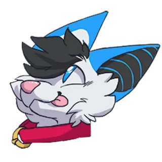 😉 adesivo, cartone animato, gatto, animale, carino, peloso, lingua telegram sticker