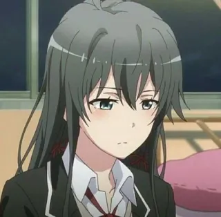 🫓 Yukino Yukinoshita My Teen Romantic Comedy SNAFU อนิเมะ, ผู้หญิง, วัยรุ่น, ชุดนักเรียน, การ์ตูน whatsapp sticker