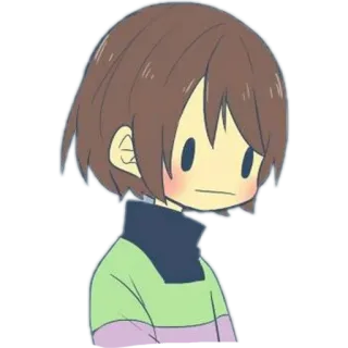 😐 Chara Undertale chara, undertale, video game, cute, anime telegram sticker