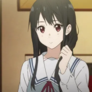 🍙 Anime Mädchen, Schuluniform, Niedlich, Anime, Mädchen, Cartoon whatsapp sticker